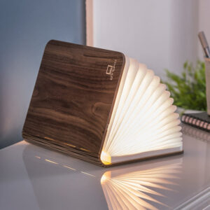 Natural Wood Smart Book Light-Large Walnut